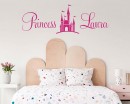 Princess Castle with Customized Name Wall Decal for Nursery